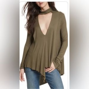 Free People Asymmetric Turtleneck Tunic